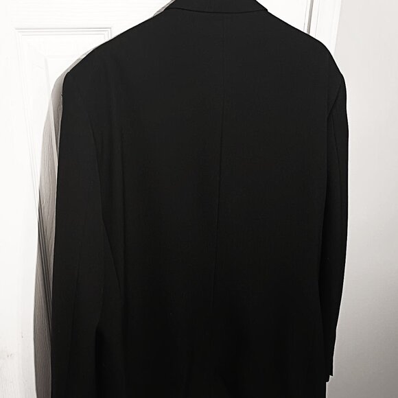 Linea Uomo Men Black 3 Metal Button Suit Jacket Only 44R - Picture 5 of 12